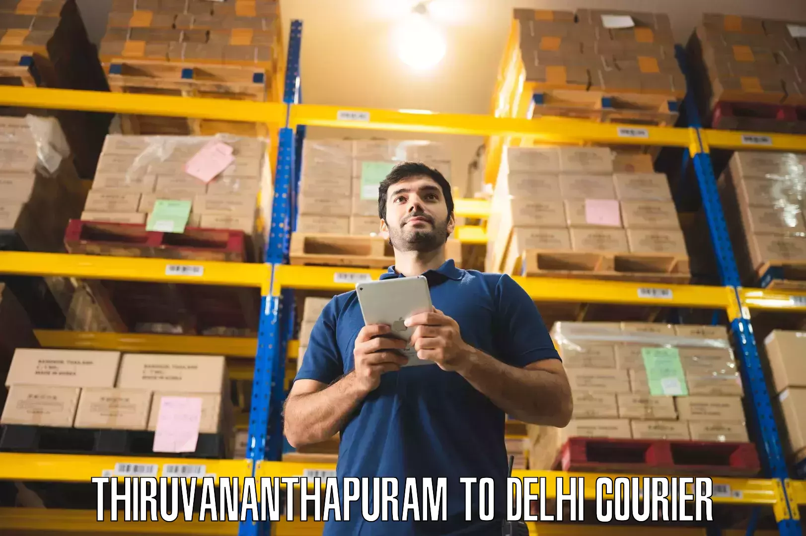 Household moving and storage Thiruvananthapuram to Guru Gobind Singh Indraprastha University New Delhi
