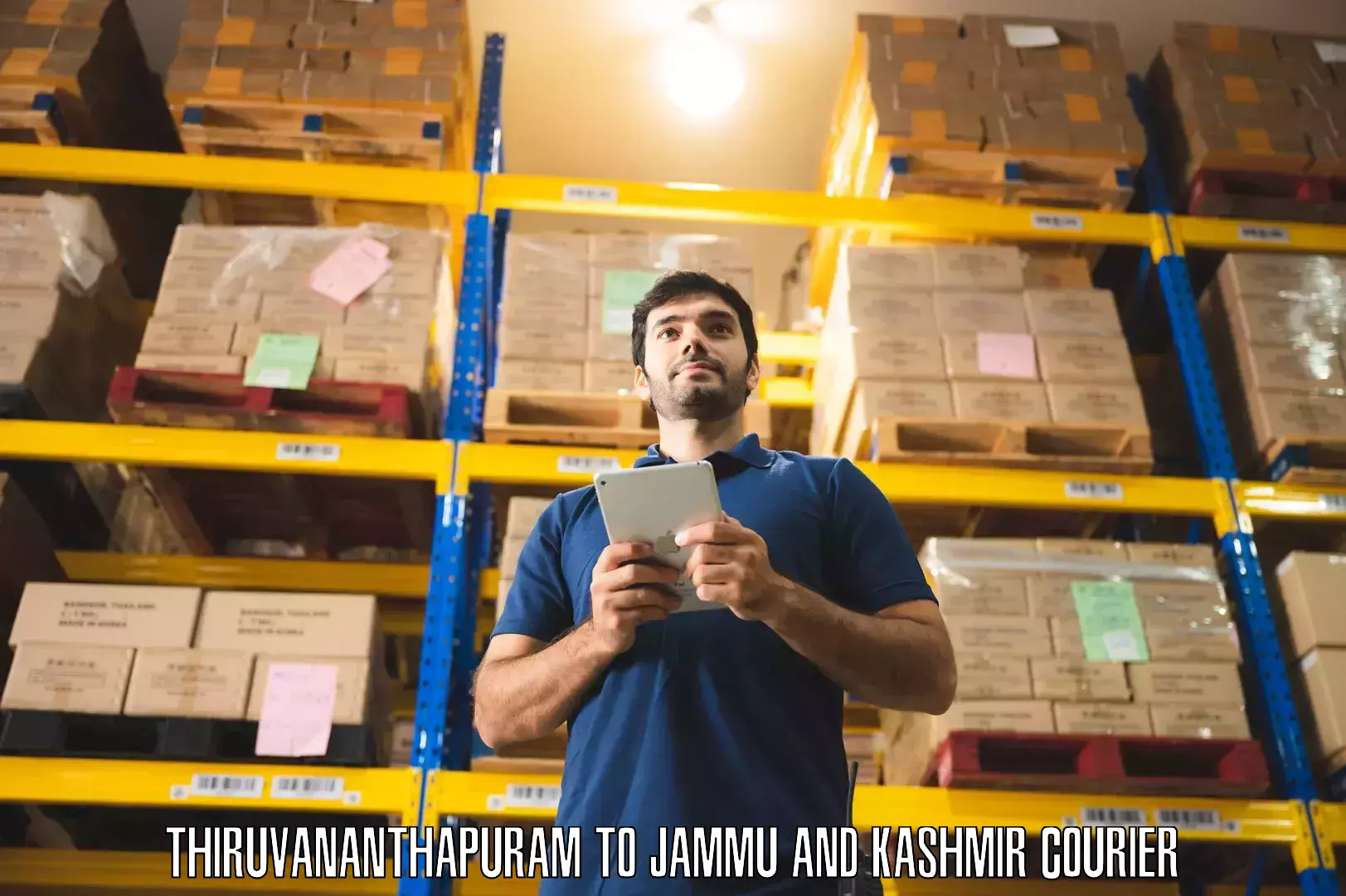 Professional furniture transport Thiruvananthapuram to Jammu and Kashmir