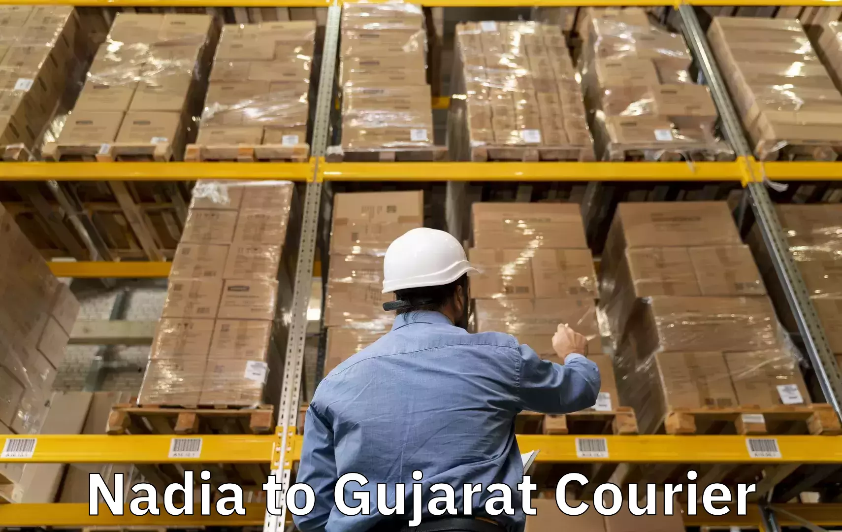 Online luggage shipping booking Nadia to Gujarat