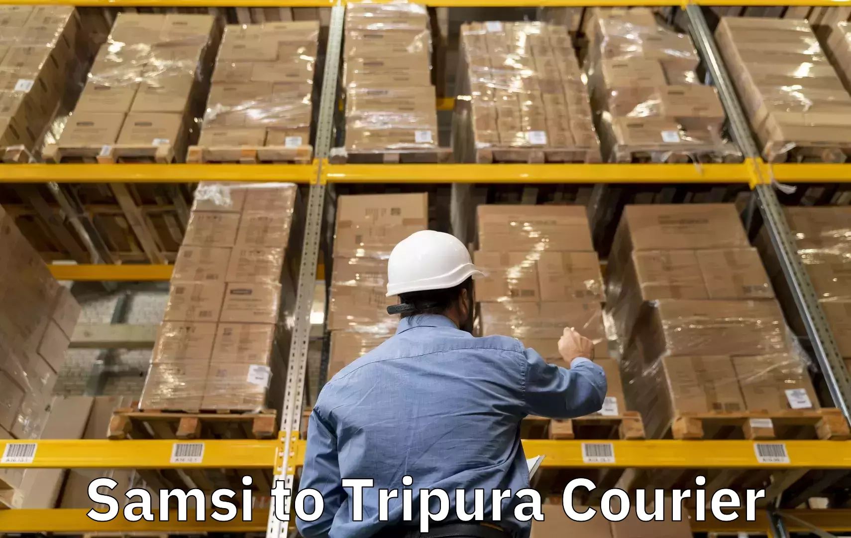 Holiday baggage shipping Samsi to Tripura