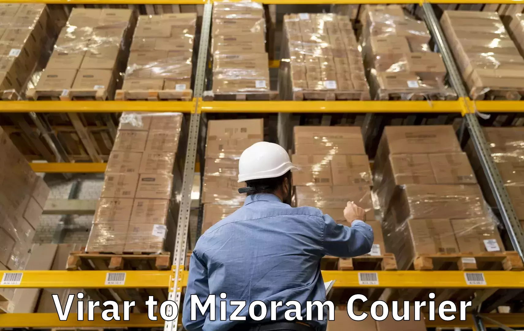 Luggage transit service Virar to Mizoram
