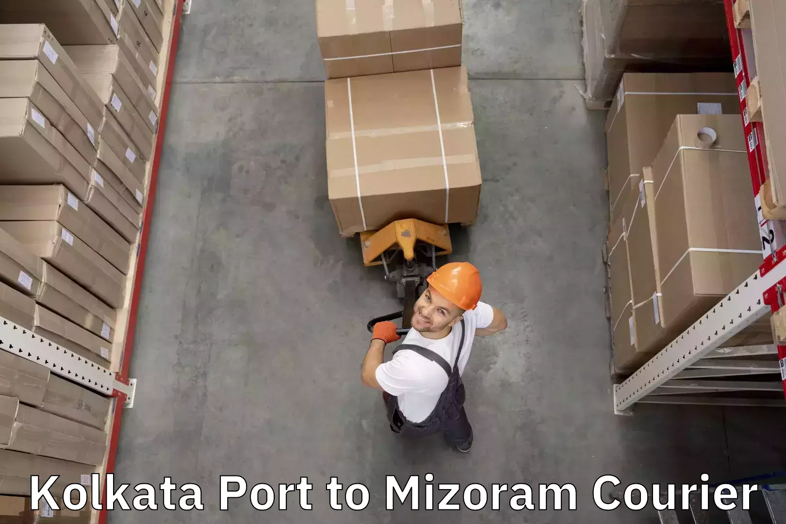 Personalized luggage shipping Kolkata Port to Aizawl