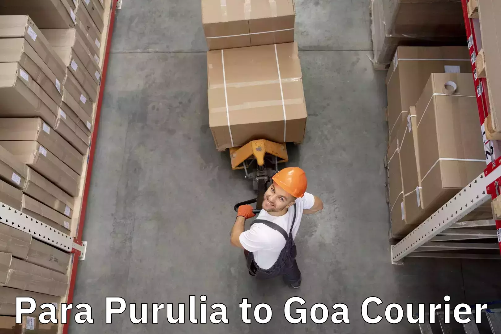 Baggage courier service Para Purulia to Mormugao Port
