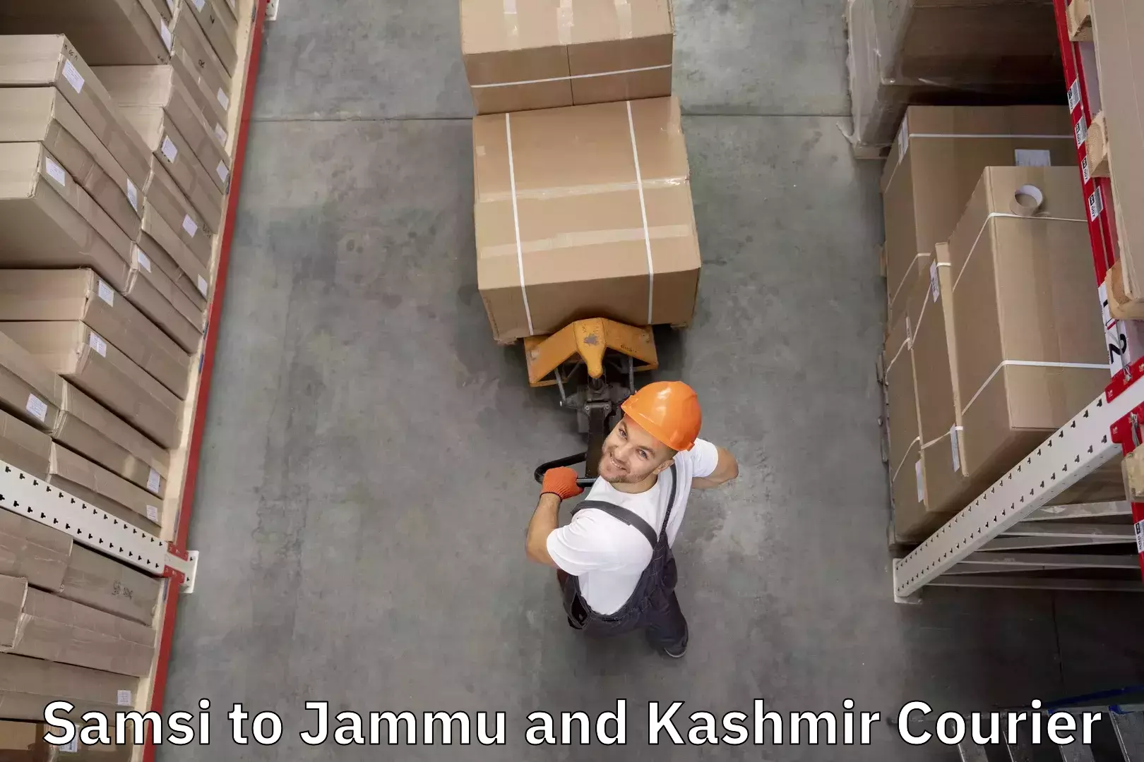 Luggage transport company Samsi to Jammu and Kashmir
