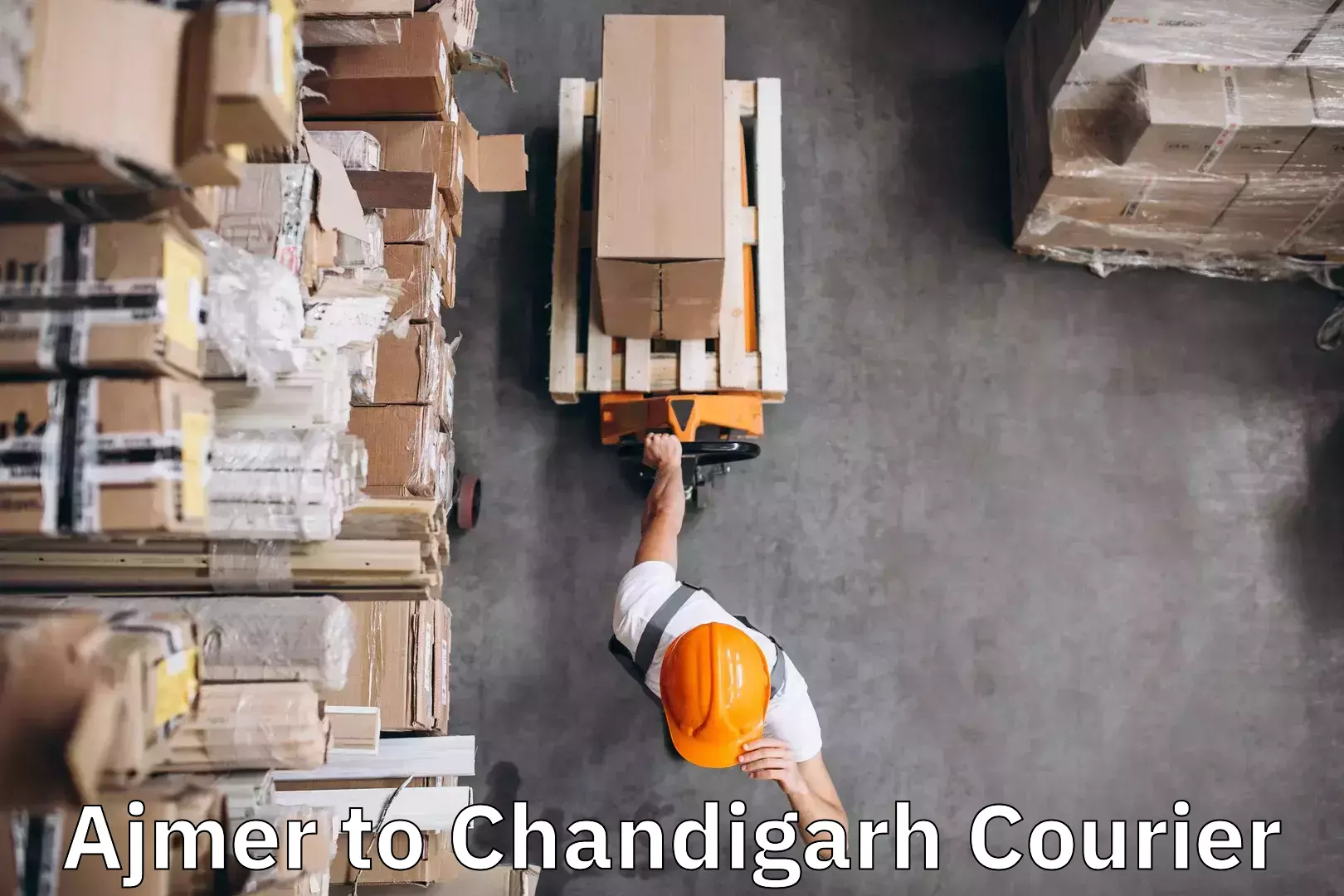 Streamlined baggage courier Ajmer to Panjab University Chandigarh