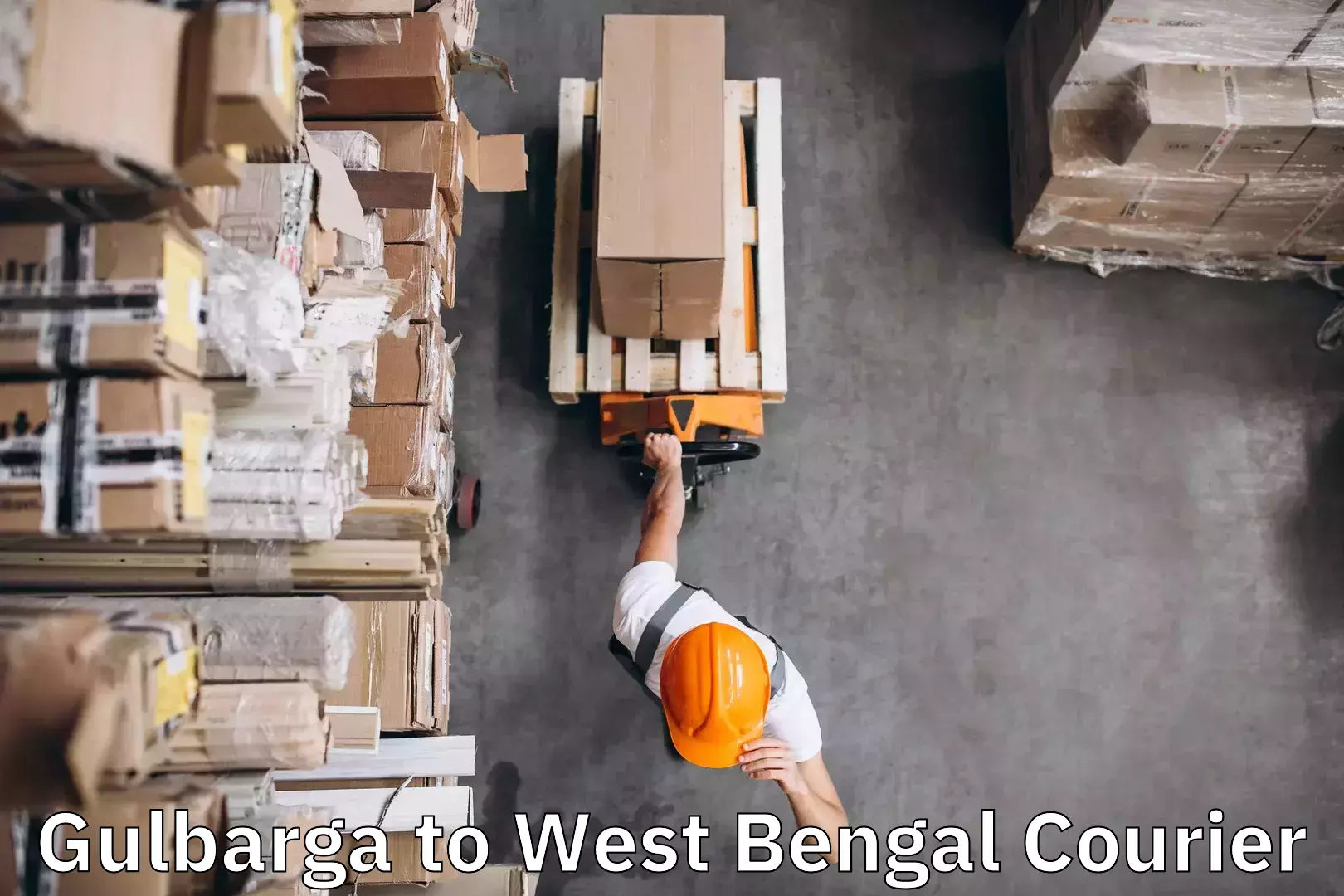 Train station baggage courier in Gulbarga to West Bengal