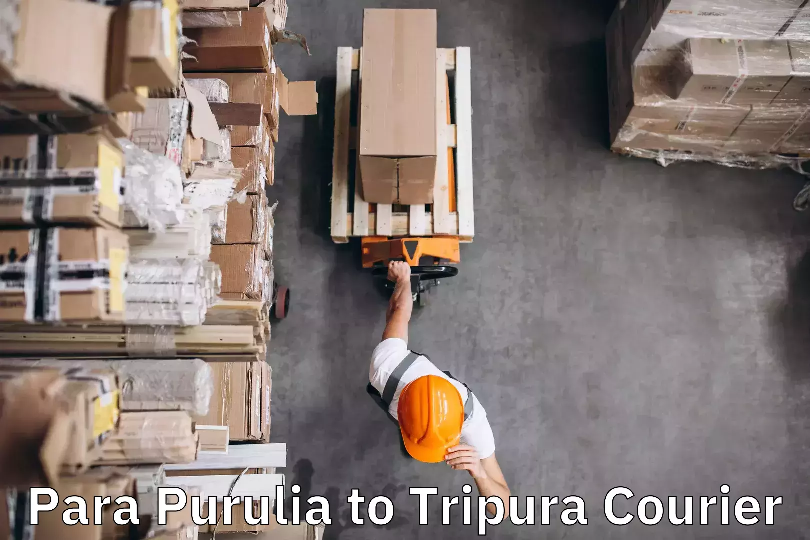 Luggage delivery optimization Para Purulia to Tripura