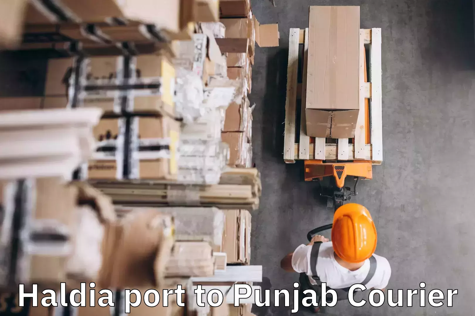 Single item baggage courier Haldia port to Pathankot