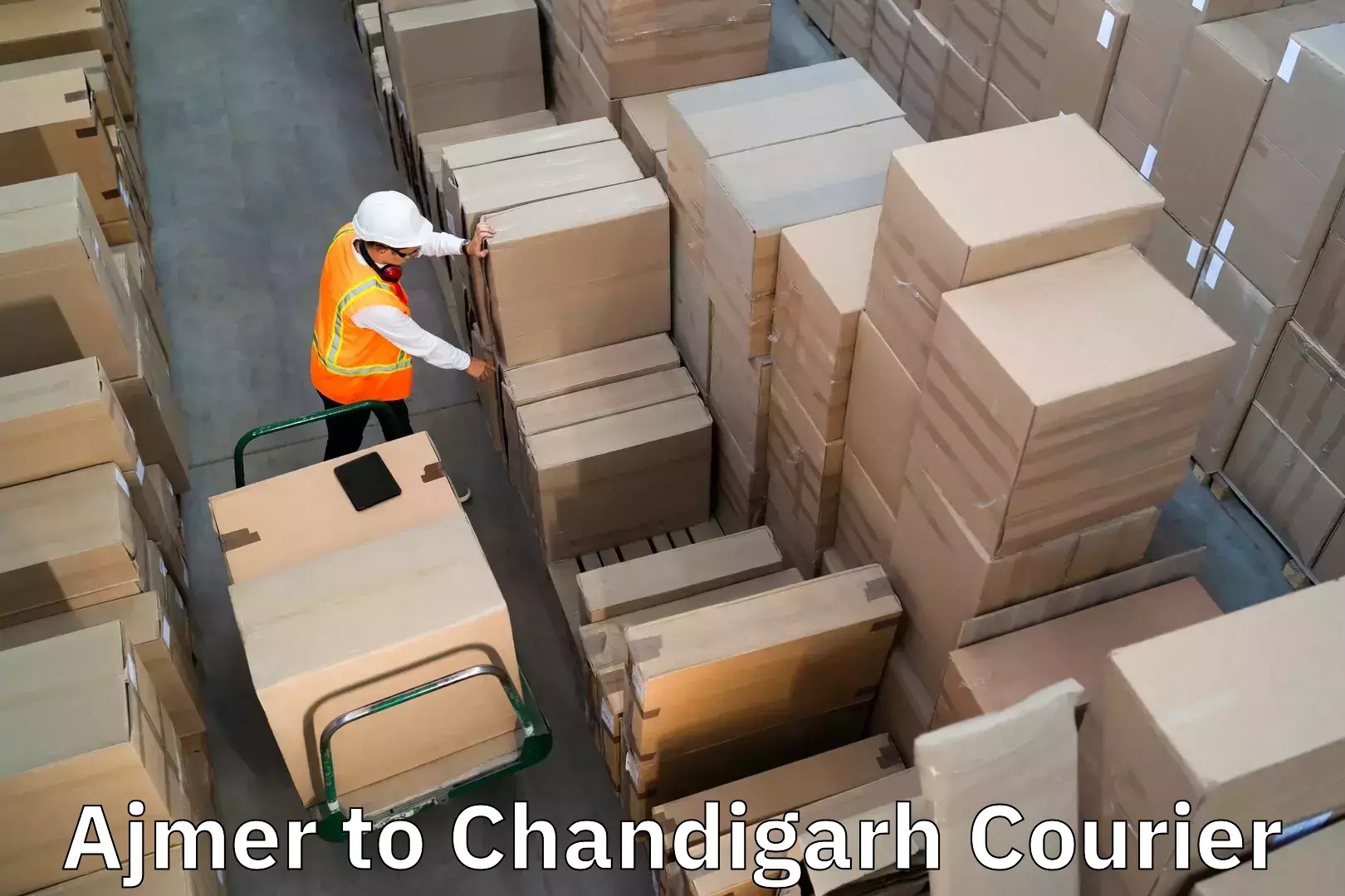 Luggage dispatch service Ajmer to Panjab University Chandigarh