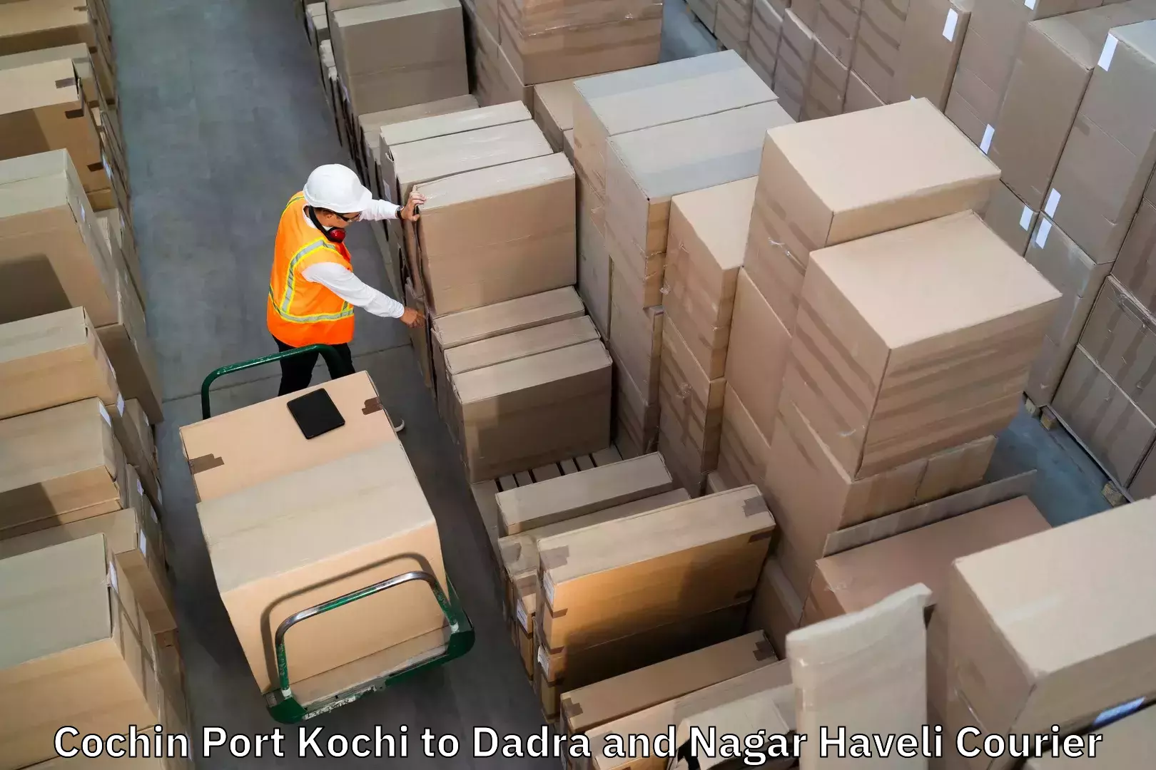 Flexible luggage courier service Cochin Port Kochi to Dadra and Nagar Haveli