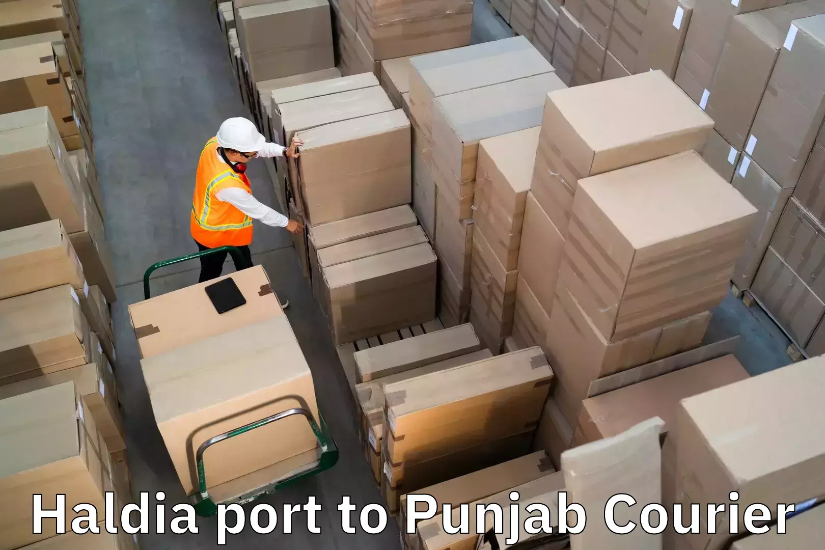 Nationwide luggage courier Haldia port to Pathankot