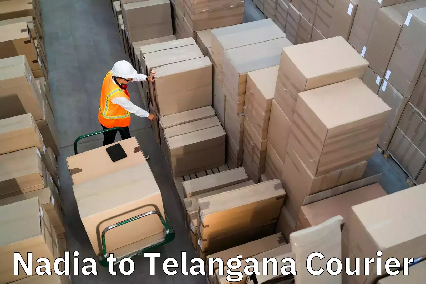 Baggage shipping calculator Nadia to Telangana