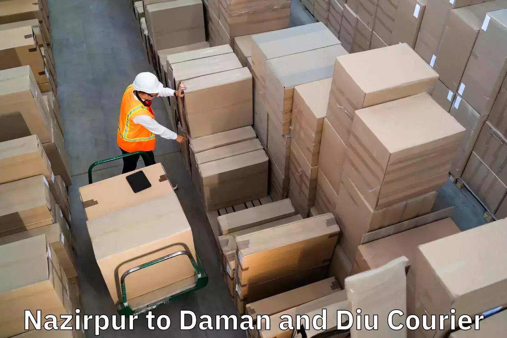 Instant baggage transport quote Nazirpur to Daman and Diu
