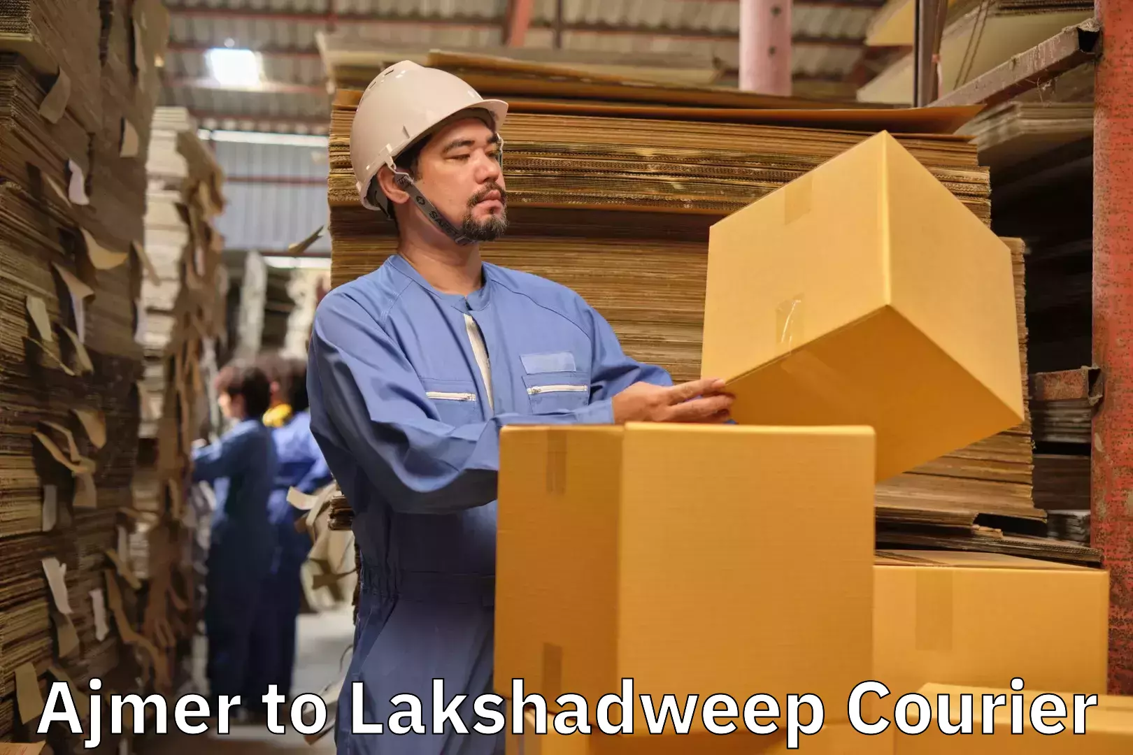 Luggage shipment processing in Ajmer to Lakshadweep