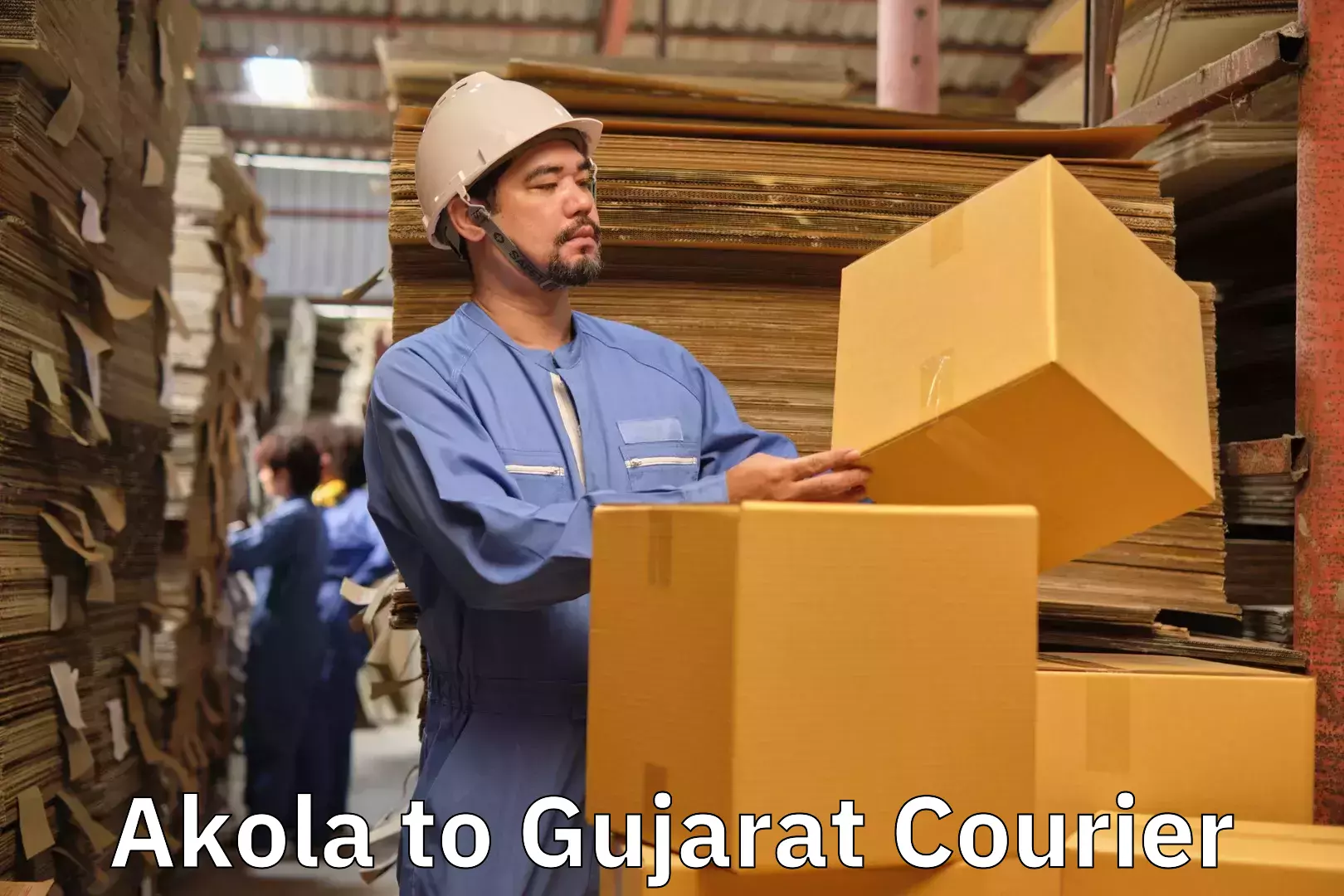 Online luggage shipping Akola to Gujarat