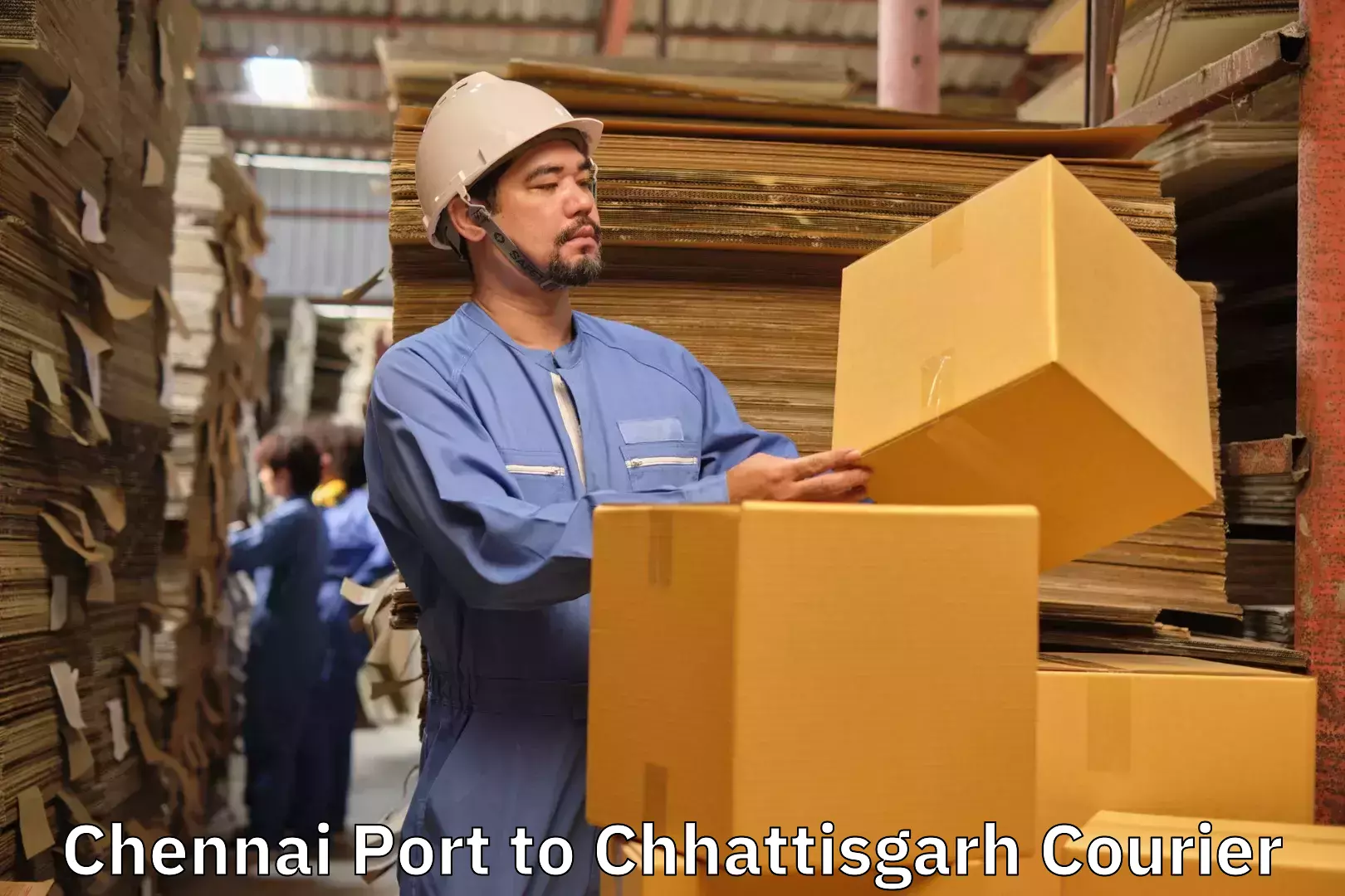 Baggage delivery optimization Chennai Port to Baloda Bazar