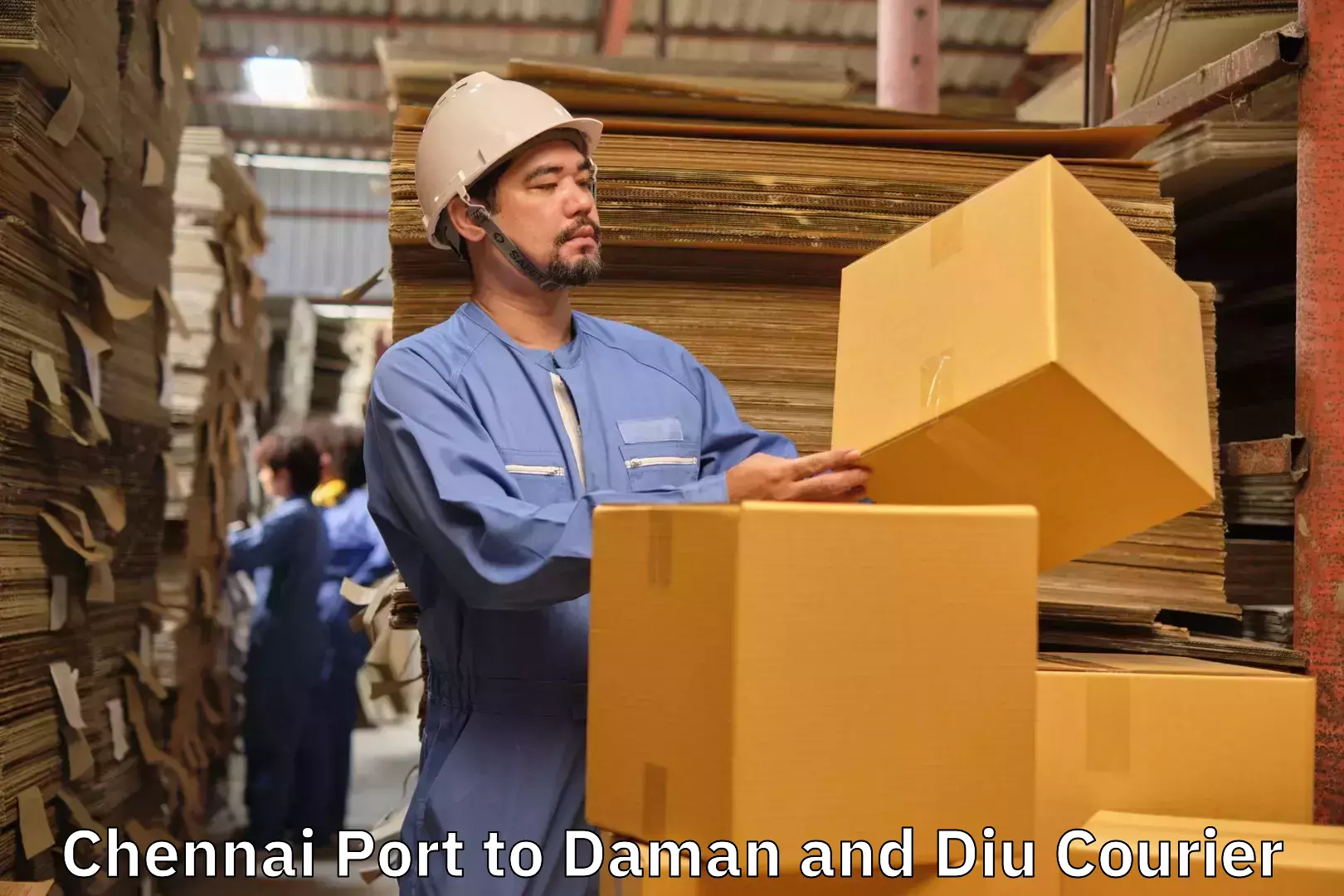 Affordable baggage delivery in Chennai Port to Daman