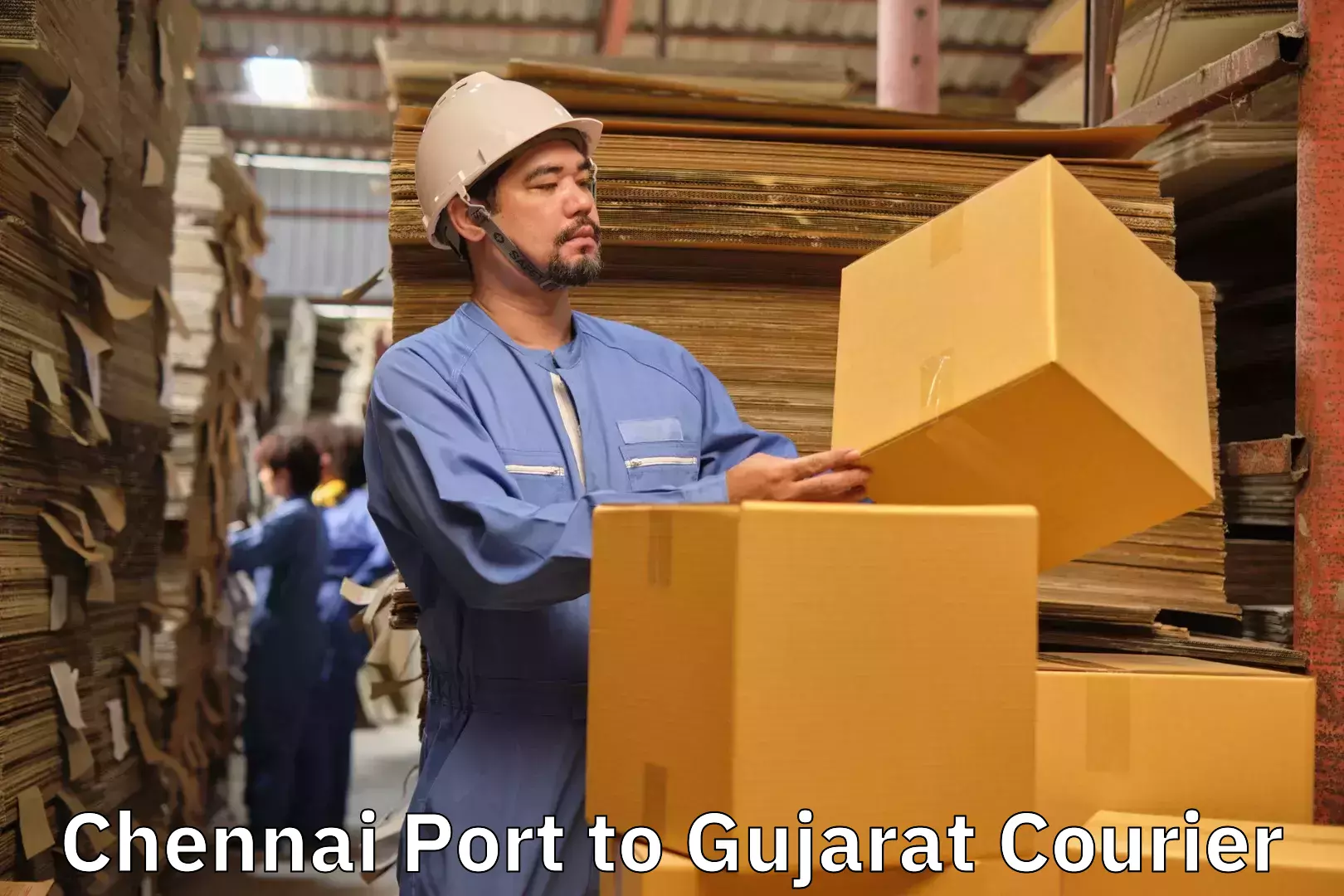 Baggage courier operations Chennai Port to Veraval
