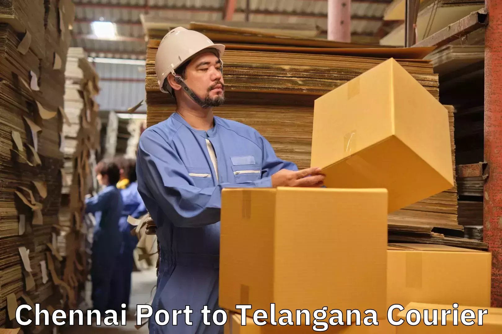 Luggage courier logistics Chennai Port to Shamshabad
