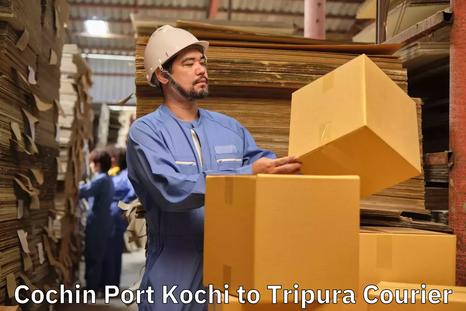 Online luggage shipping Cochin Port Kochi to Santirbazar