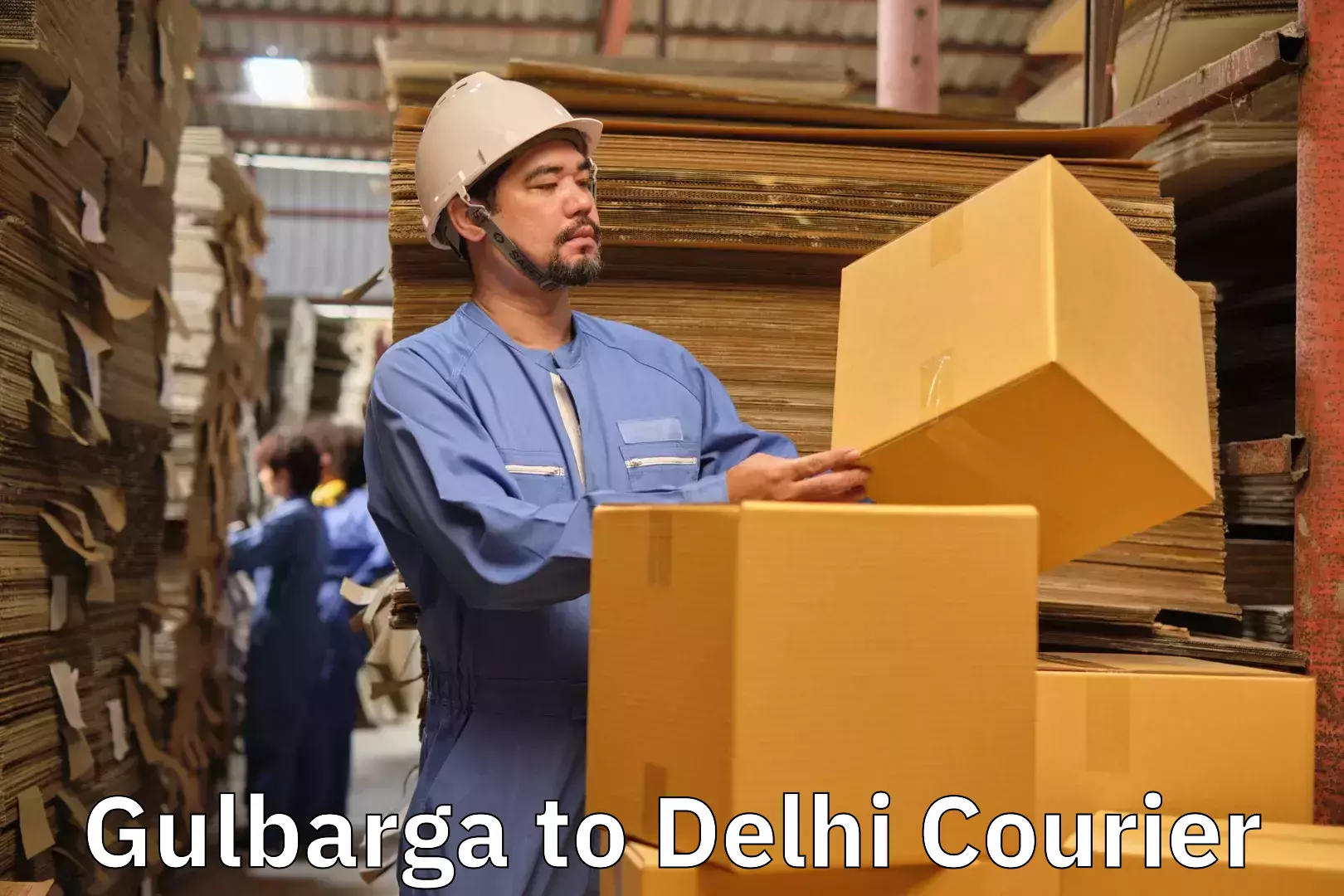 Hassle-free luggage shipping in Gulbarga to Delhi