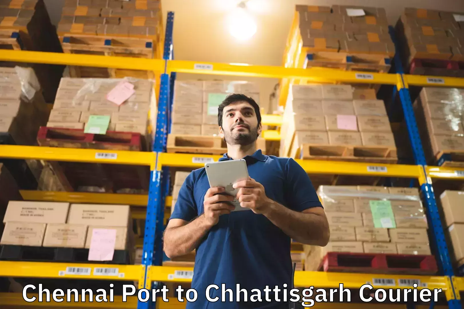 Luggage shipping specialists Chennai Port to Raigarh