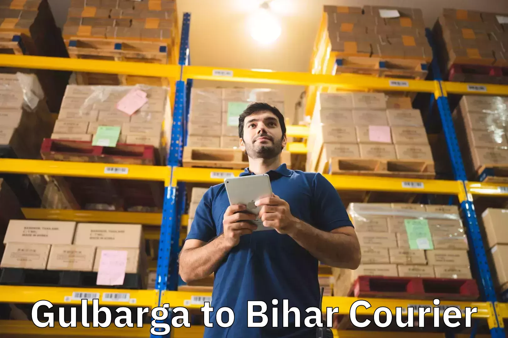 Baggage shipping optimization Gulbarga to Laheriasarai