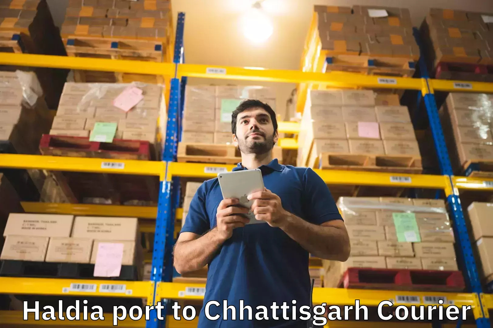 Luggage forwarding service Haldia port to Chhattisgarh