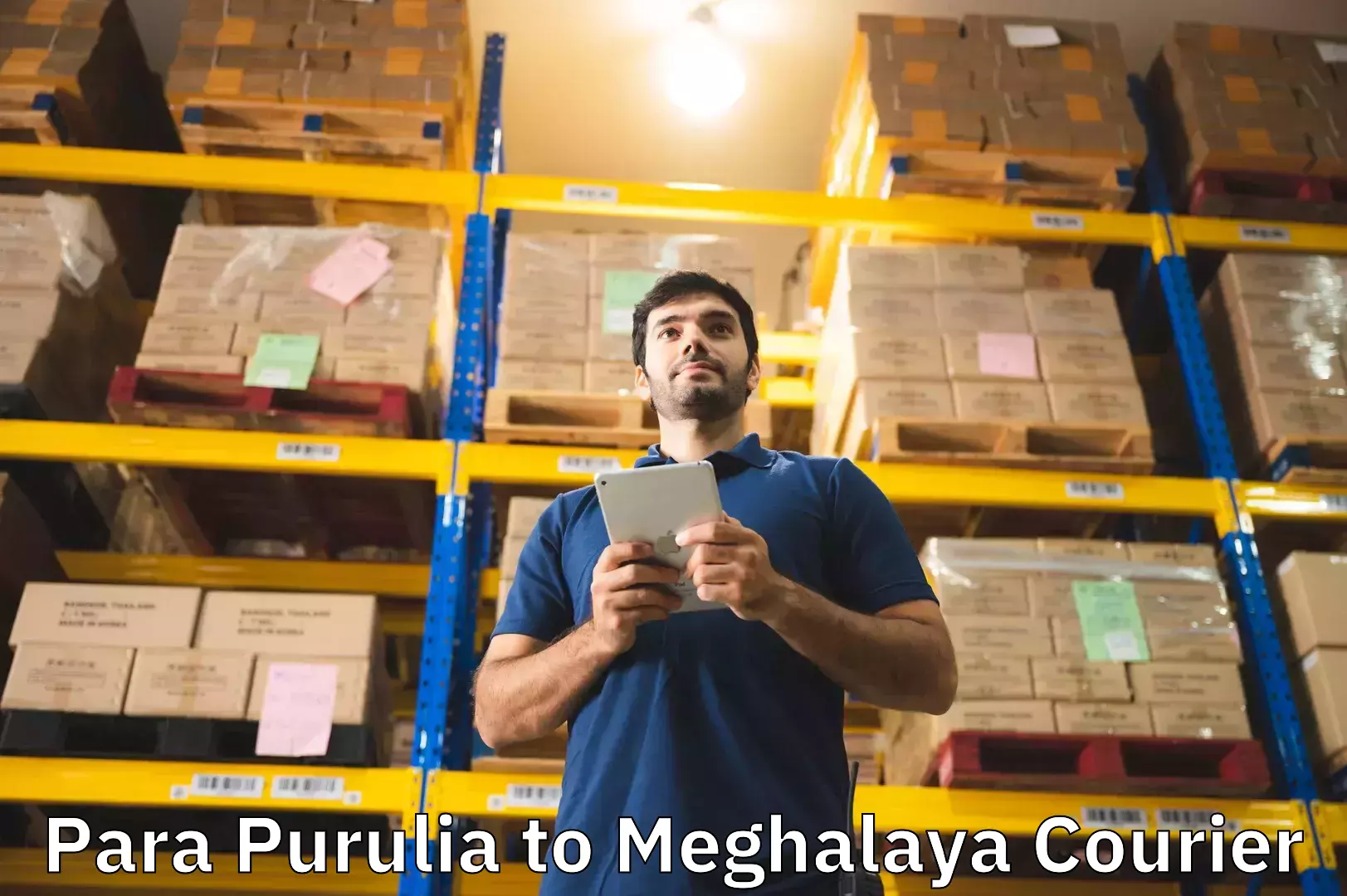 Baggage delivery optimization Para Purulia to Meghalaya