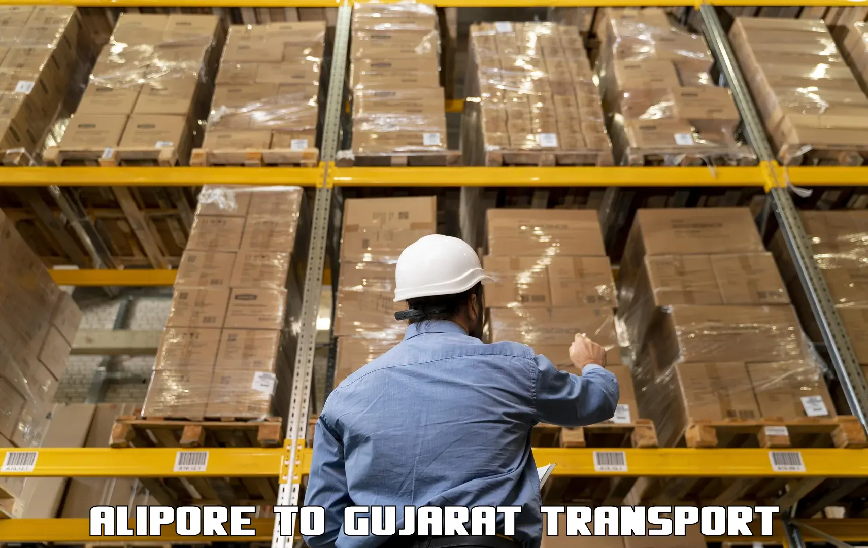 Container transport service Alipore to Una Gir Somnath