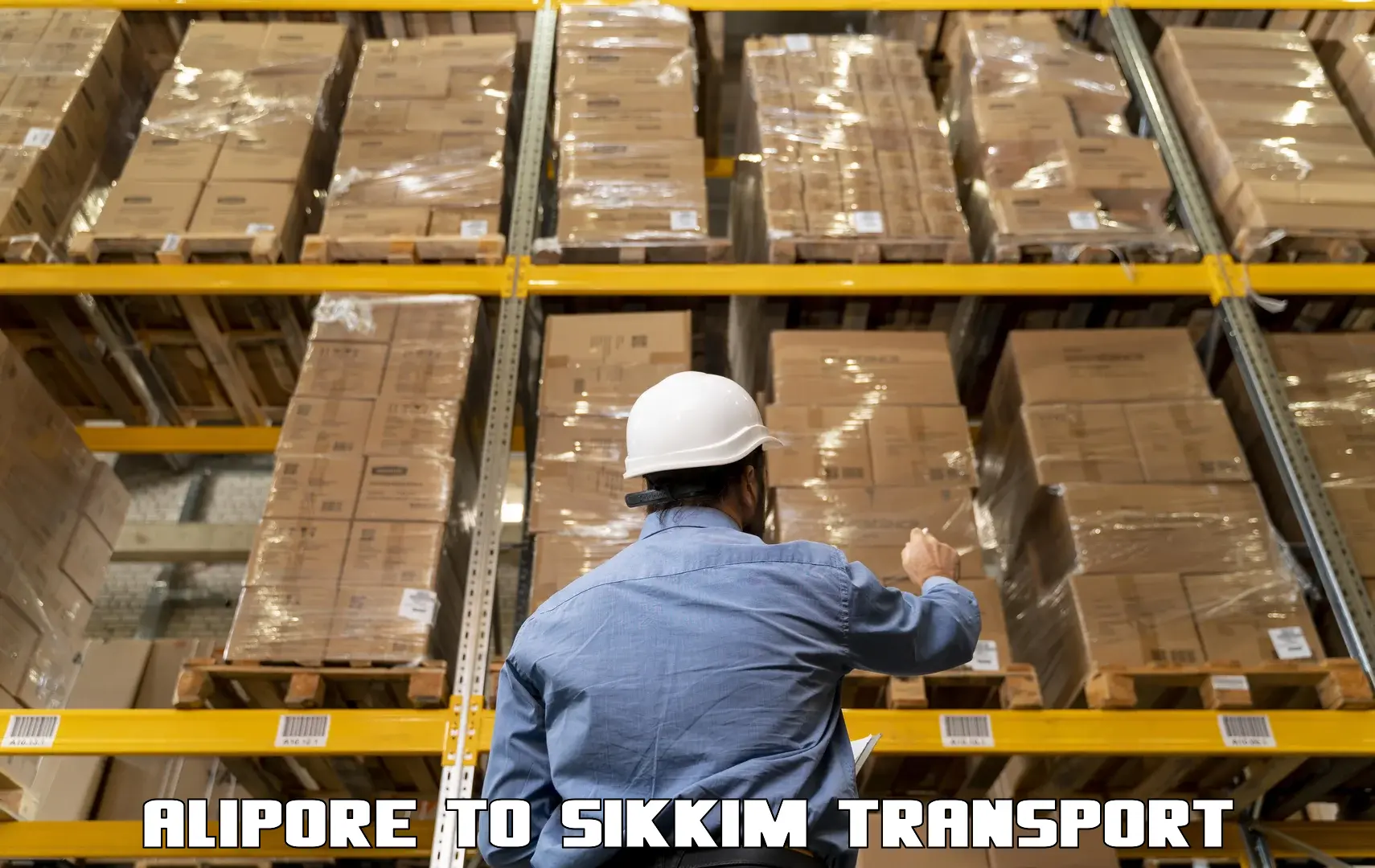 Interstate goods transport Alipore to Singtam