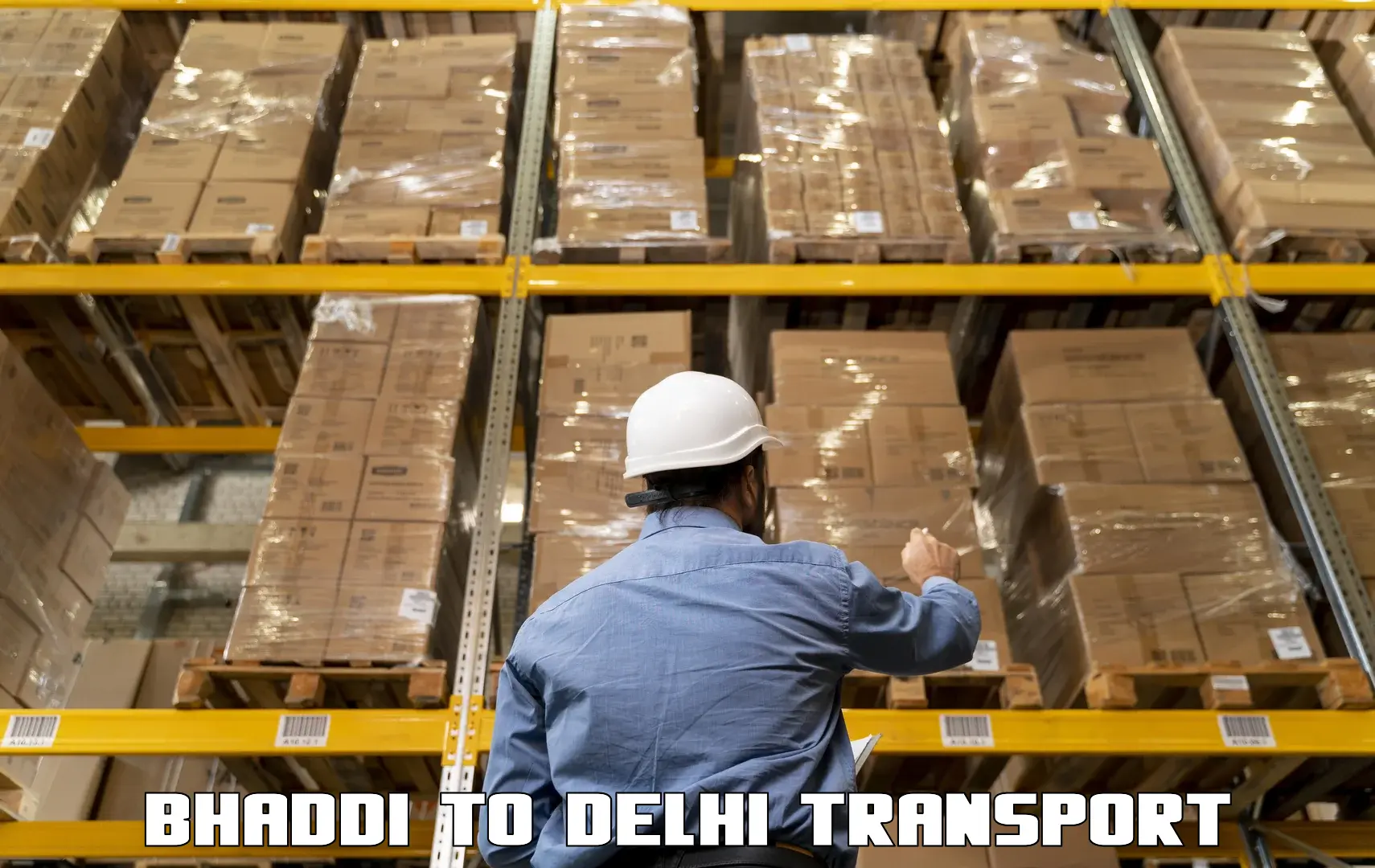 Road transport online services Bhaddi to Indraprastha