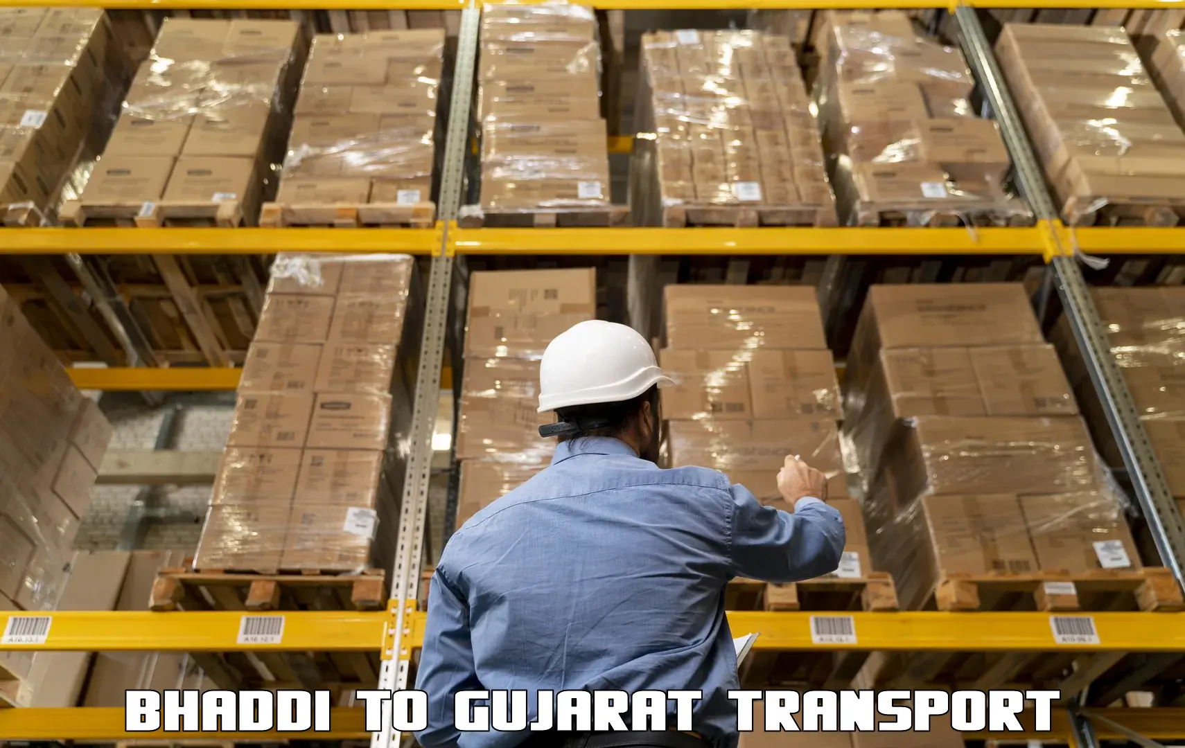 International cargo transportation services Bhaddi to Gandhinagar