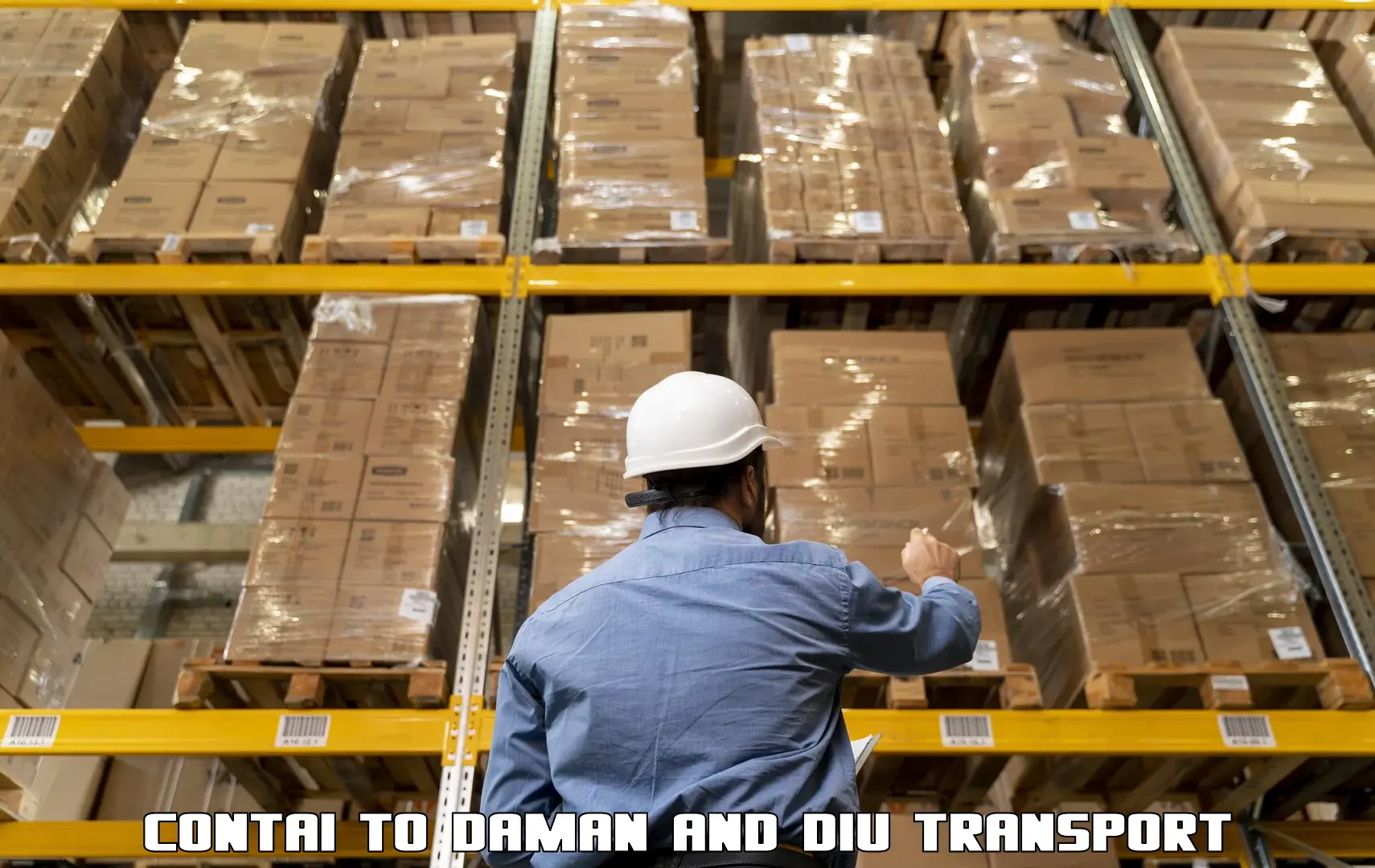 Road transport online services Contai to Daman and Diu
