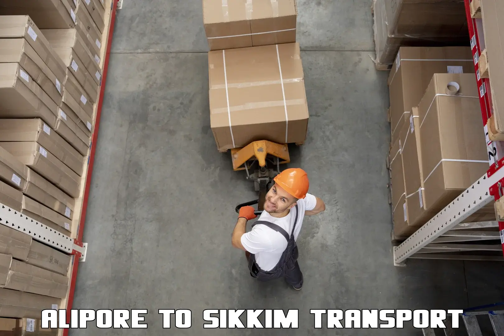 Container transport service Alipore to North Sikkim