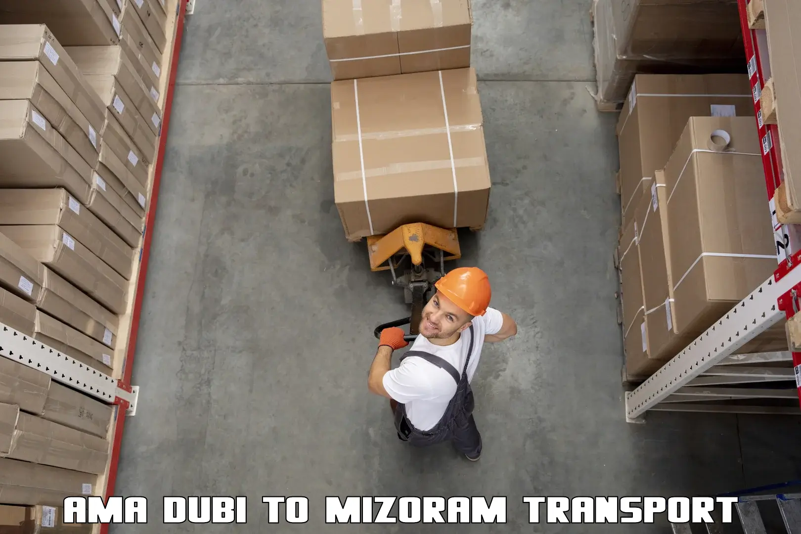 Package delivery services Ama Dubi to Kolasib