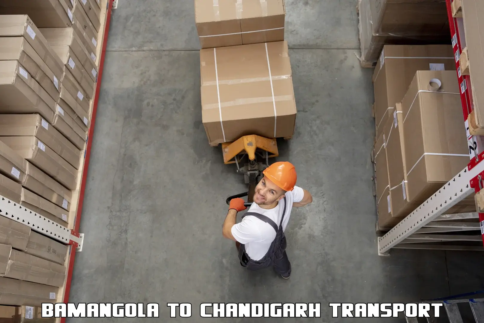 Lorry transport service Bamangola to Chandigarh