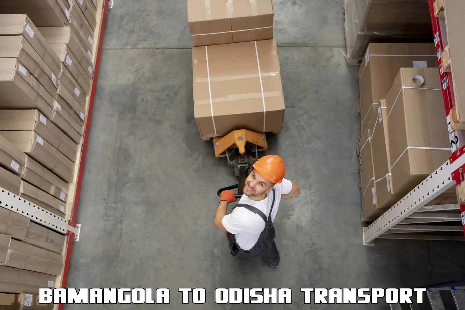 Container transportation services Bamangola to Rajgangpur