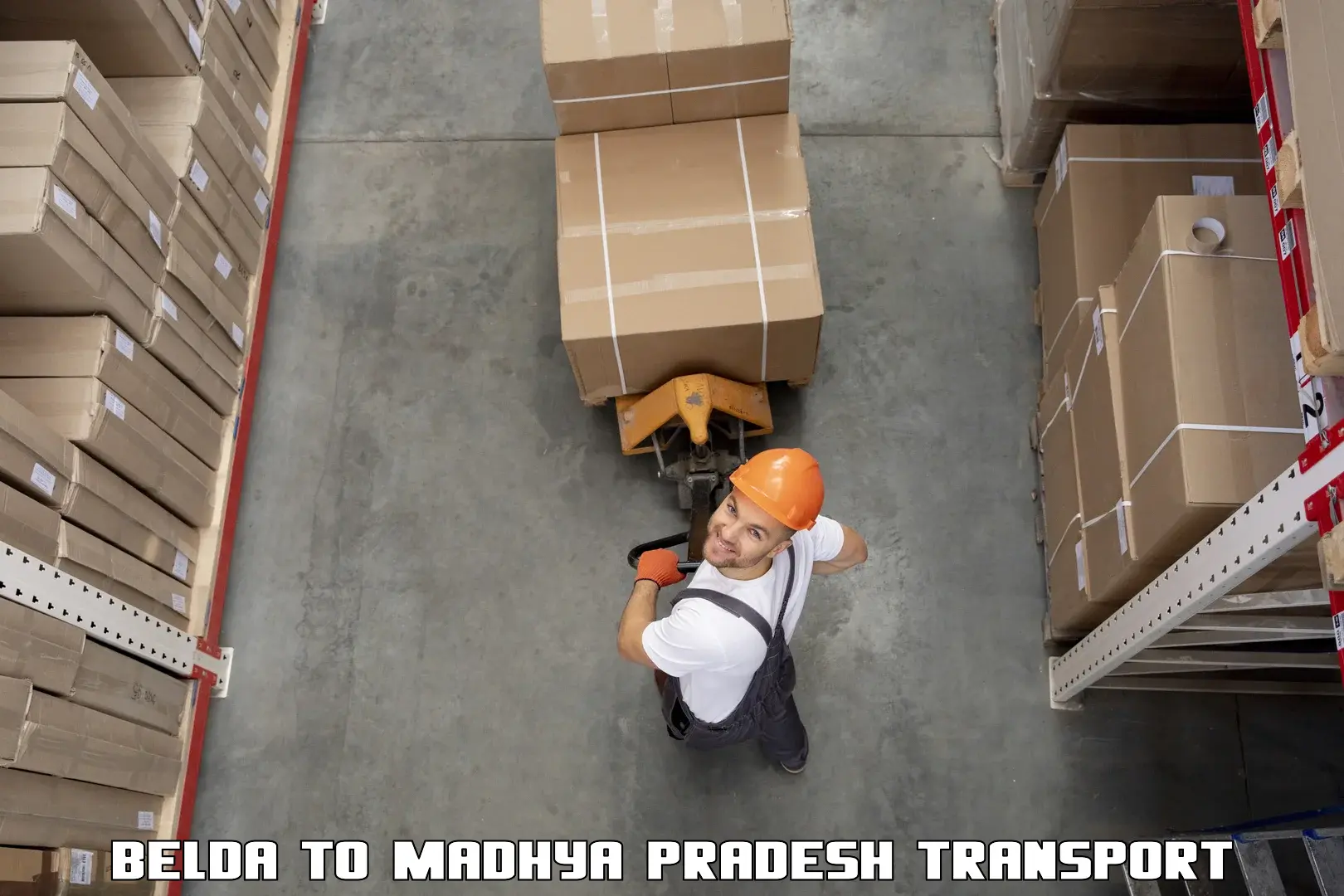 Two wheeler transport services Belda to Bhopal
