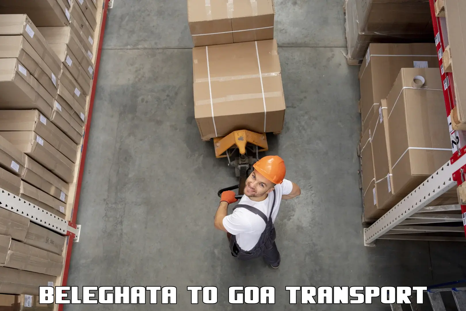 Vehicle courier services Beleghata to Ponda