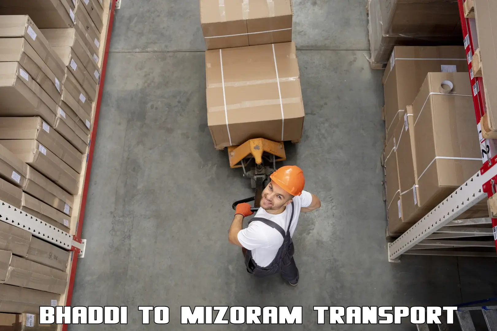 Delivery service Bhaddi to Mizoram University Aizawl