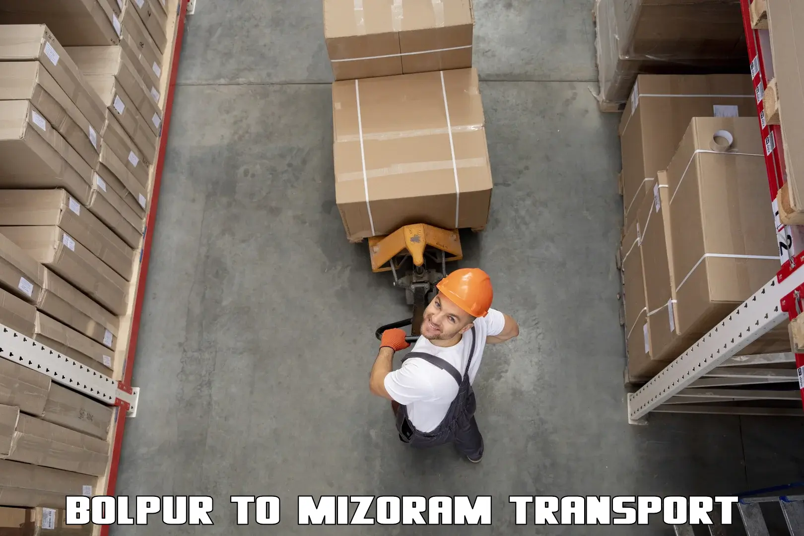 Package delivery services Bolpur to Mizoram University Aizawl