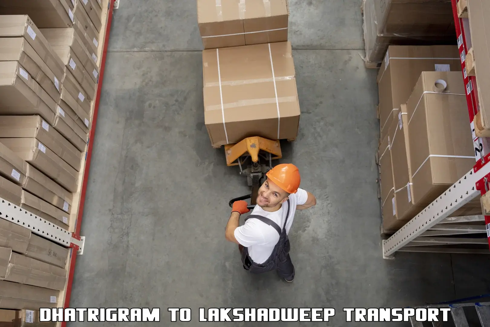 Pick up transport service Dhatrigram to Lakshadweep