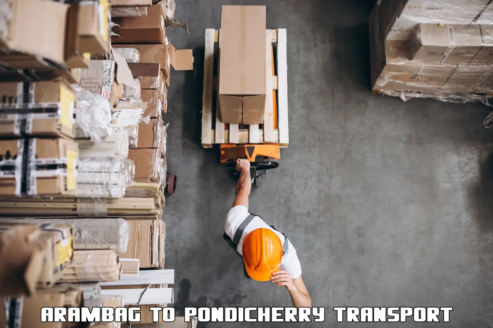 Two wheeler parcel service Arambag to Pondicherry