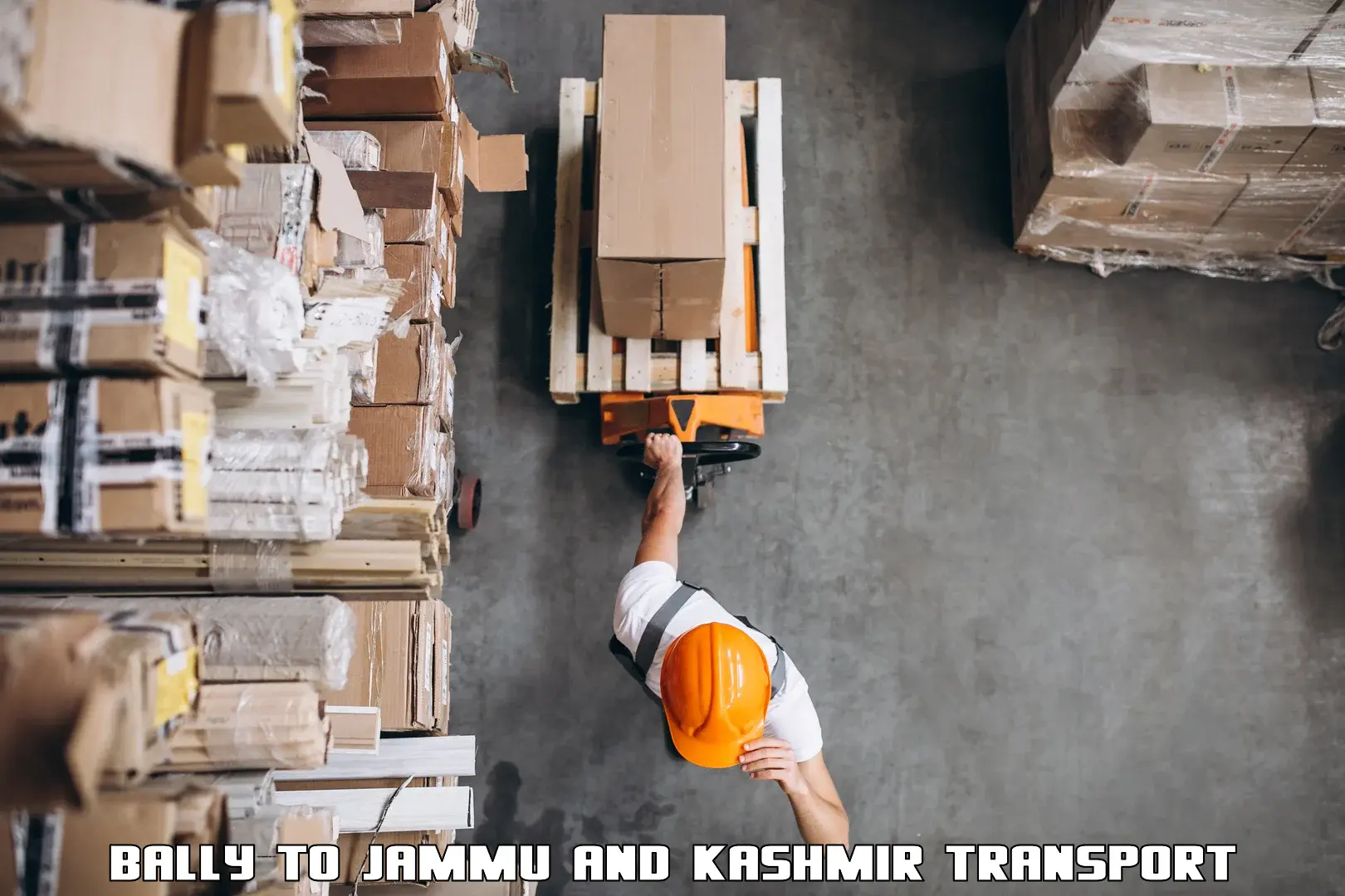 Lorry transport service Bally to Jammu and Kashmir