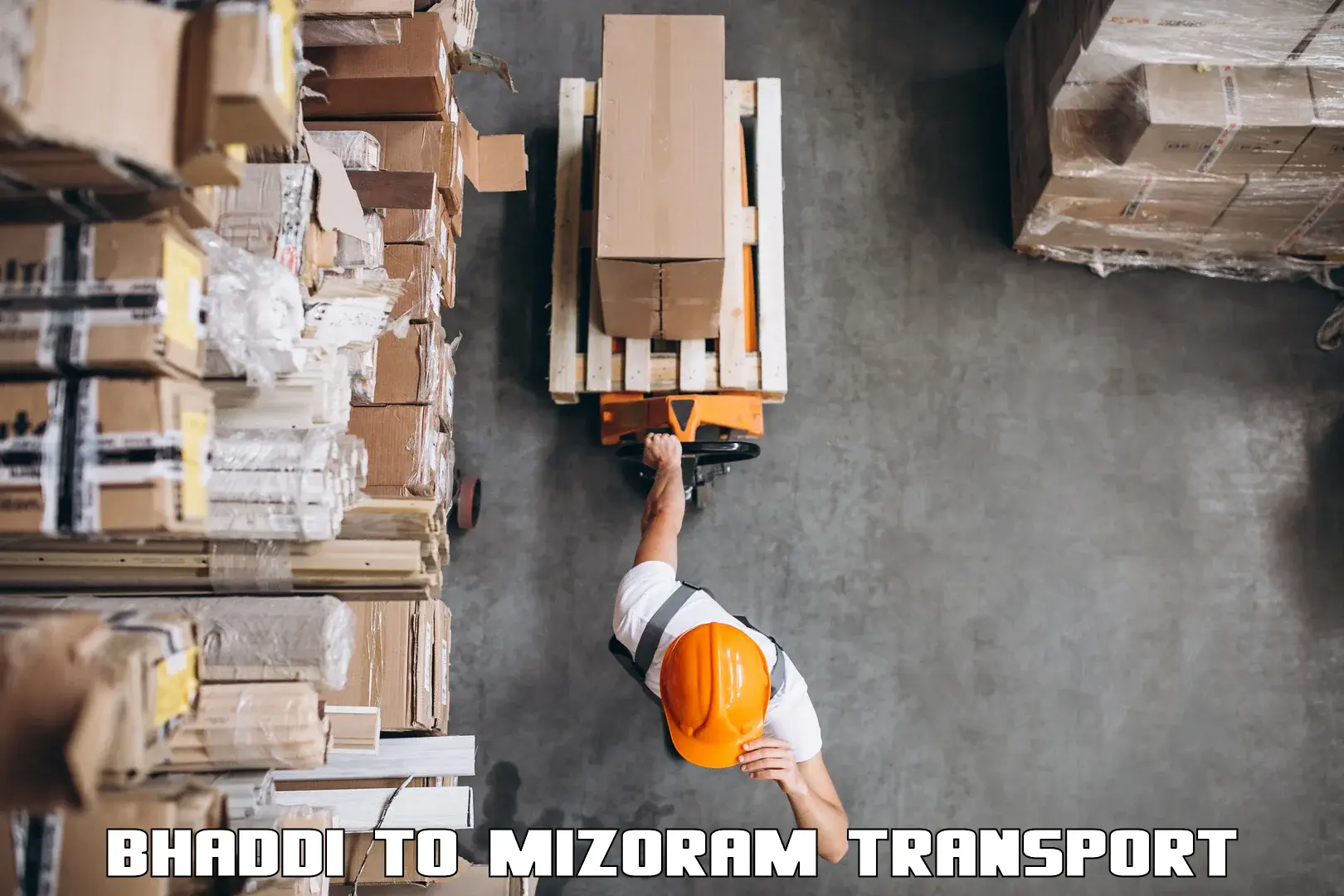 Daily parcel service transport Bhaddi to Mizoram
