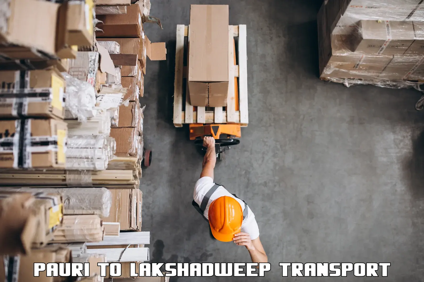 Daily parcel service transport in Pauri to Lakshadweep