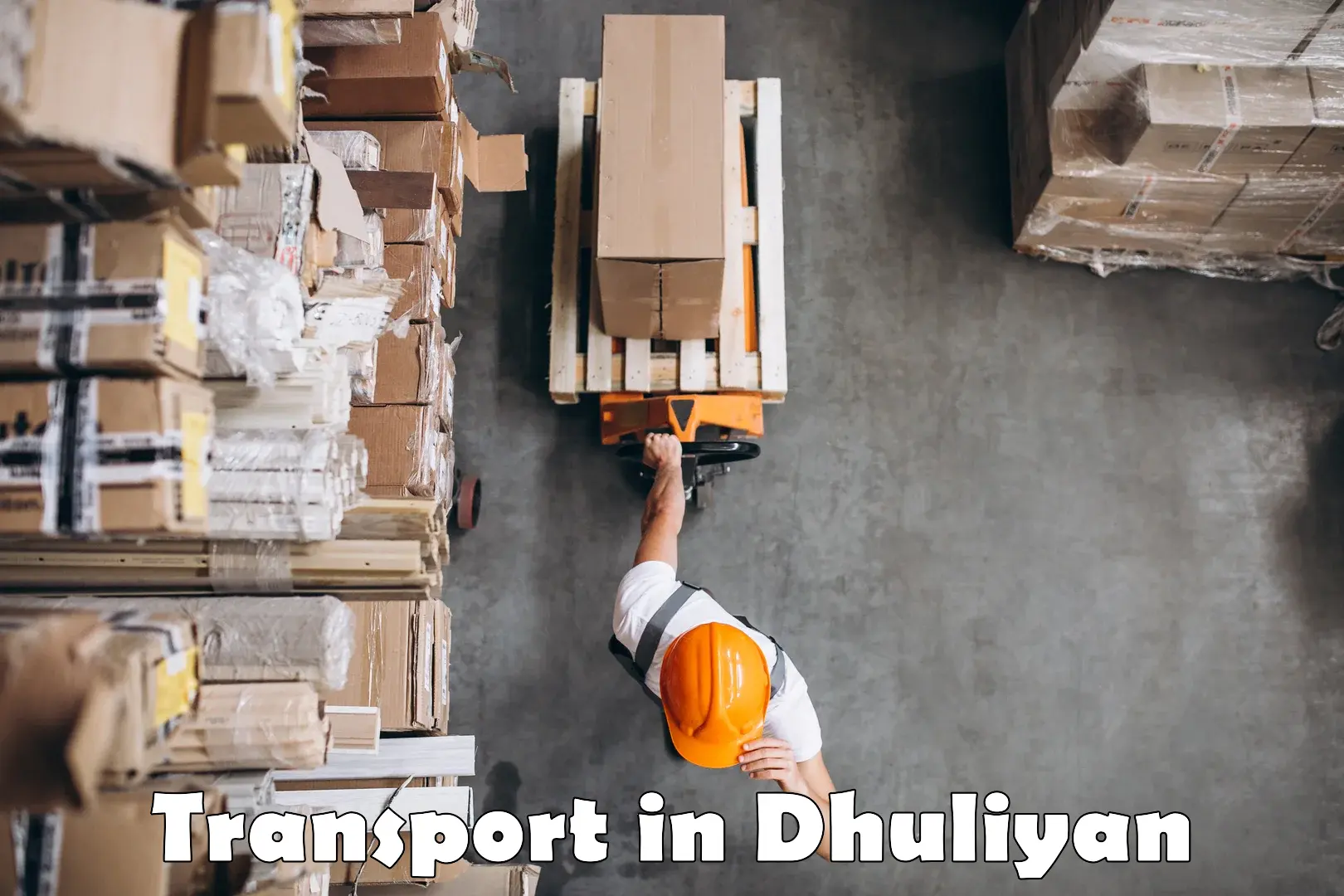 Daily parcel service transport in Dhuliyan