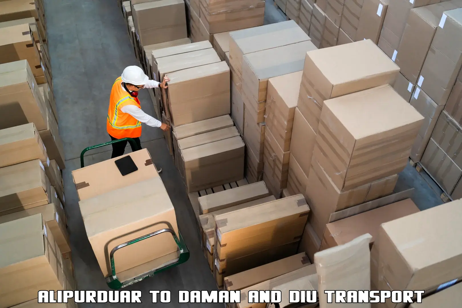 Truck transport companies in India Alipurduar to Daman and Diu