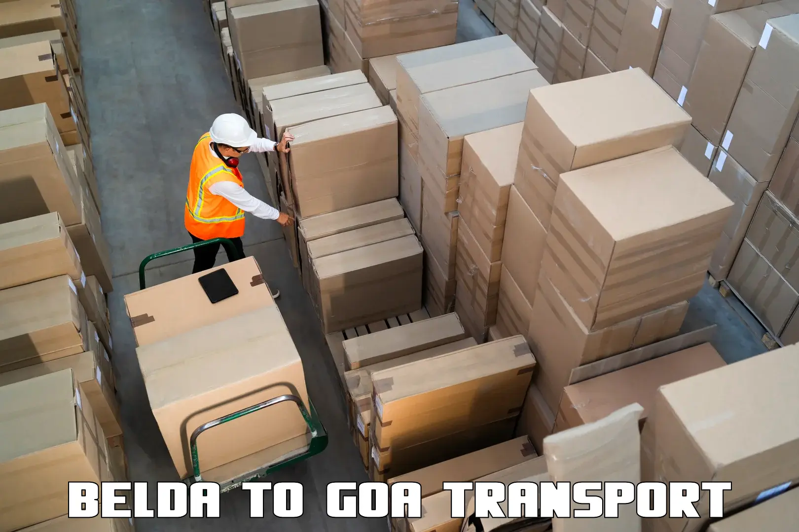Parcel transport services Belda to Goa